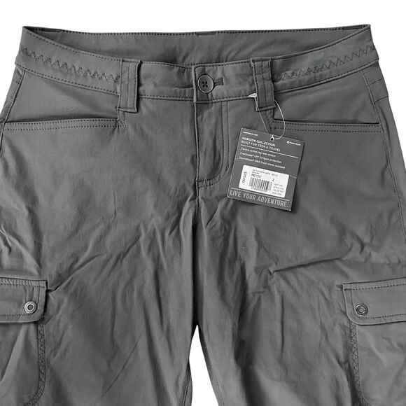 Eddie Bauer Horizon Collection Gray Hiking Capri Pants Size 2 Petite - Picture 2 of 14